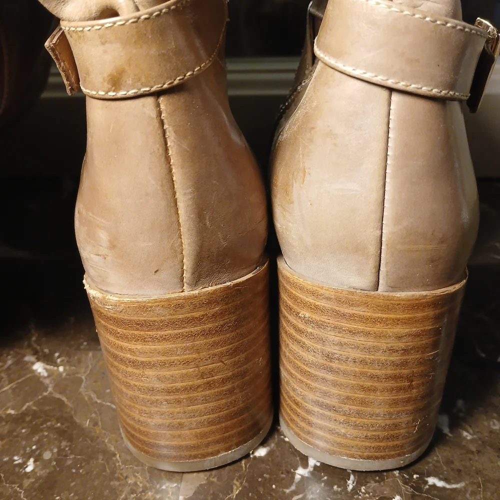 Matiko Tan Over the Knee Leather Boots